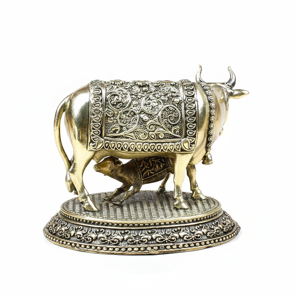 Gaumata with Calf Ashtadhatu Idol-325 gms