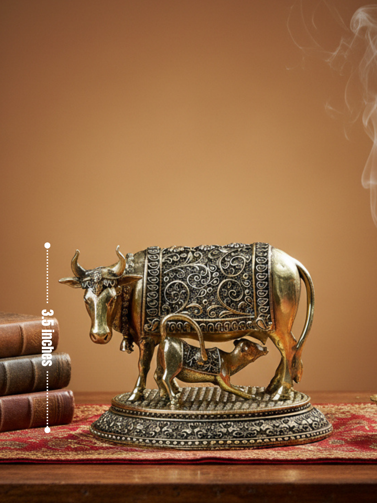 Gaumata with Calf Ashtadhatu Idol
