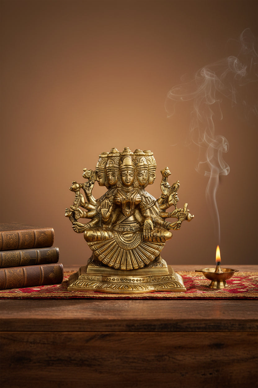 Gayatri Devi Brass Idol - ManiMonk