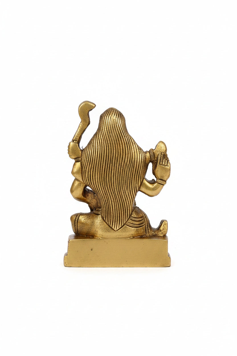 Goddess Kaali Brass Murti 3 Inch Handcrafted Sacred Idol for Home Temple - ManiMonk