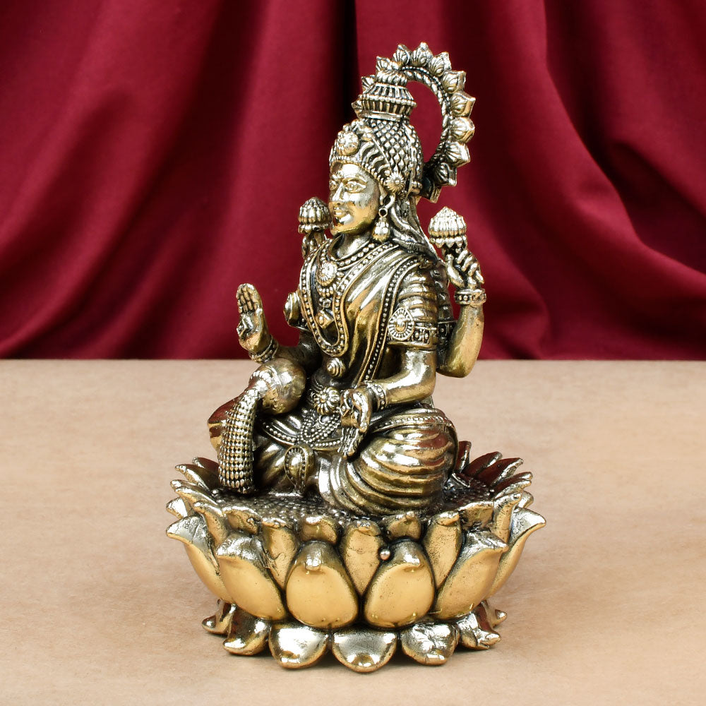 Goddess Lakshmi Ashtadhatu Idol