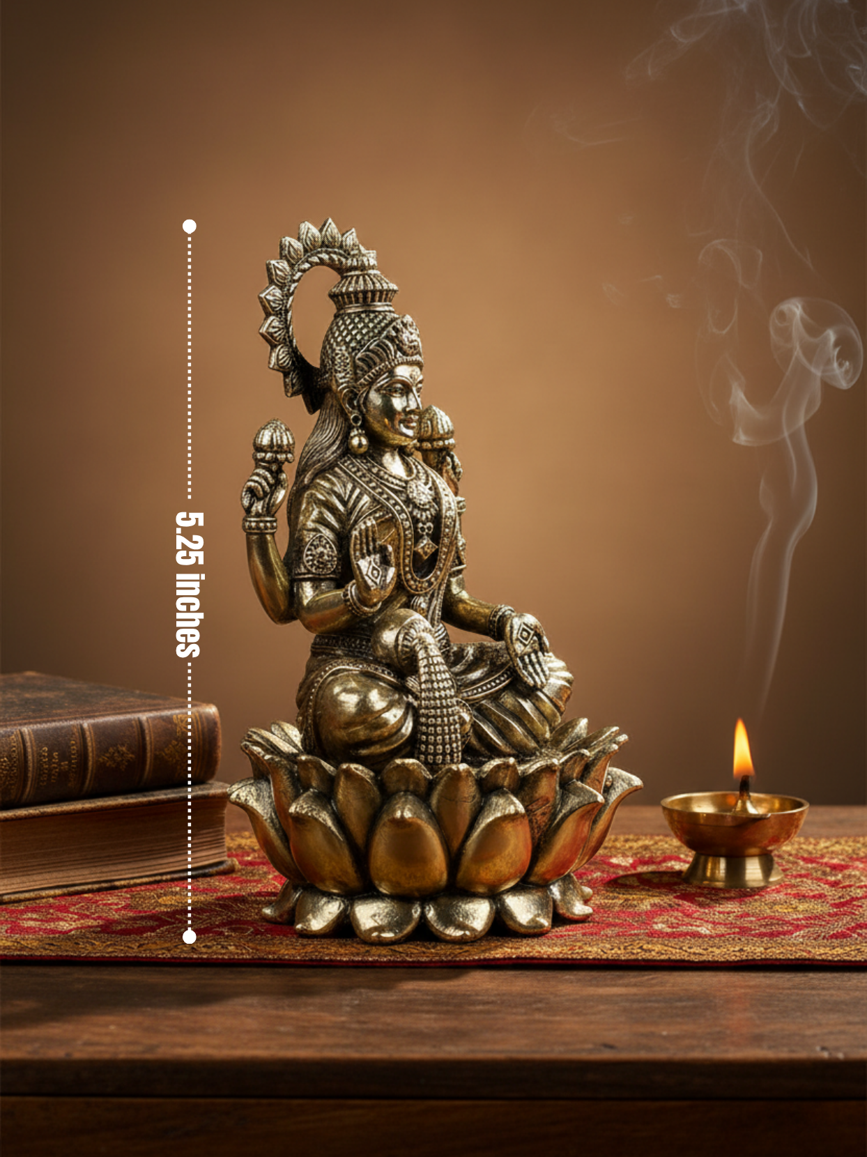Goddess Lakshmi Ashtadhatu Idol Energised Maa Lakshmi Murti for Home Mandir