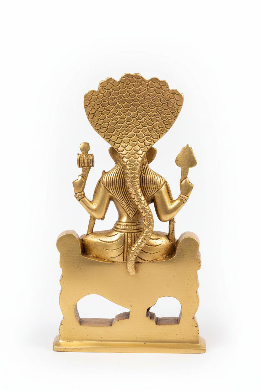 Goddess Mariamman Brass Idol 7.75 Inch Handcrafted Statue for Home Temple - ManiMonk