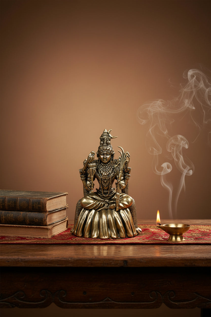 Goddess Rajarajeshwari Devi Ashtadhatu Idol 