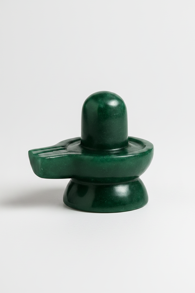 Mani Monk Green Jade Shivaling 