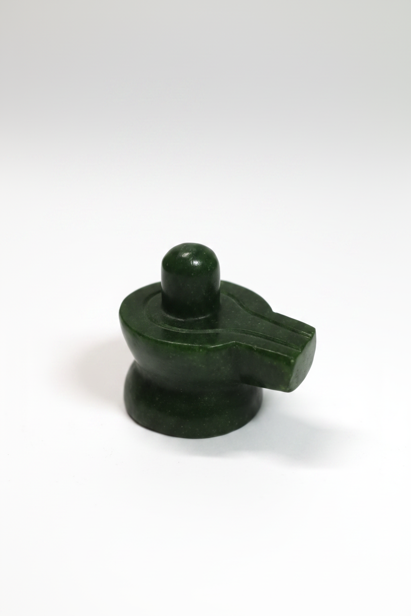Mani Monk Green Jade Shivaling 