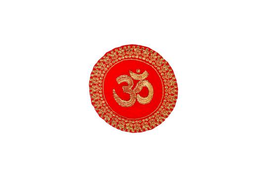 OM Design Round Puja Altar Cloth-Large