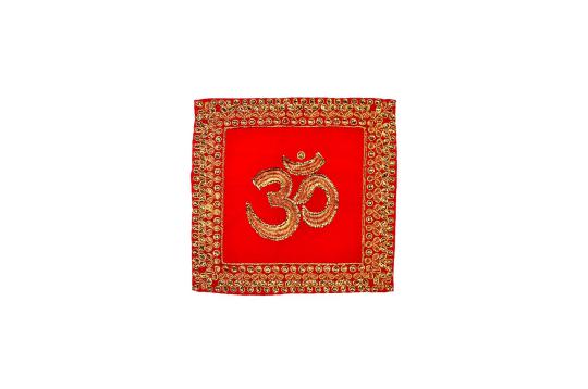 OM Design Square Puja Altar Cloth-Small