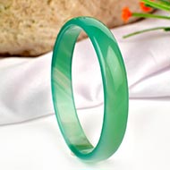 Green Agate Bangle (V)