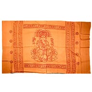 Ganesh Shawl in Soft Cotton-Yellow
