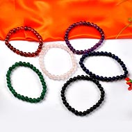 Semi Precious Gemstone Bracelet Set For Left Hand-8 mm