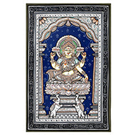Goddess Laxmi Superfine Pattachitra Painting