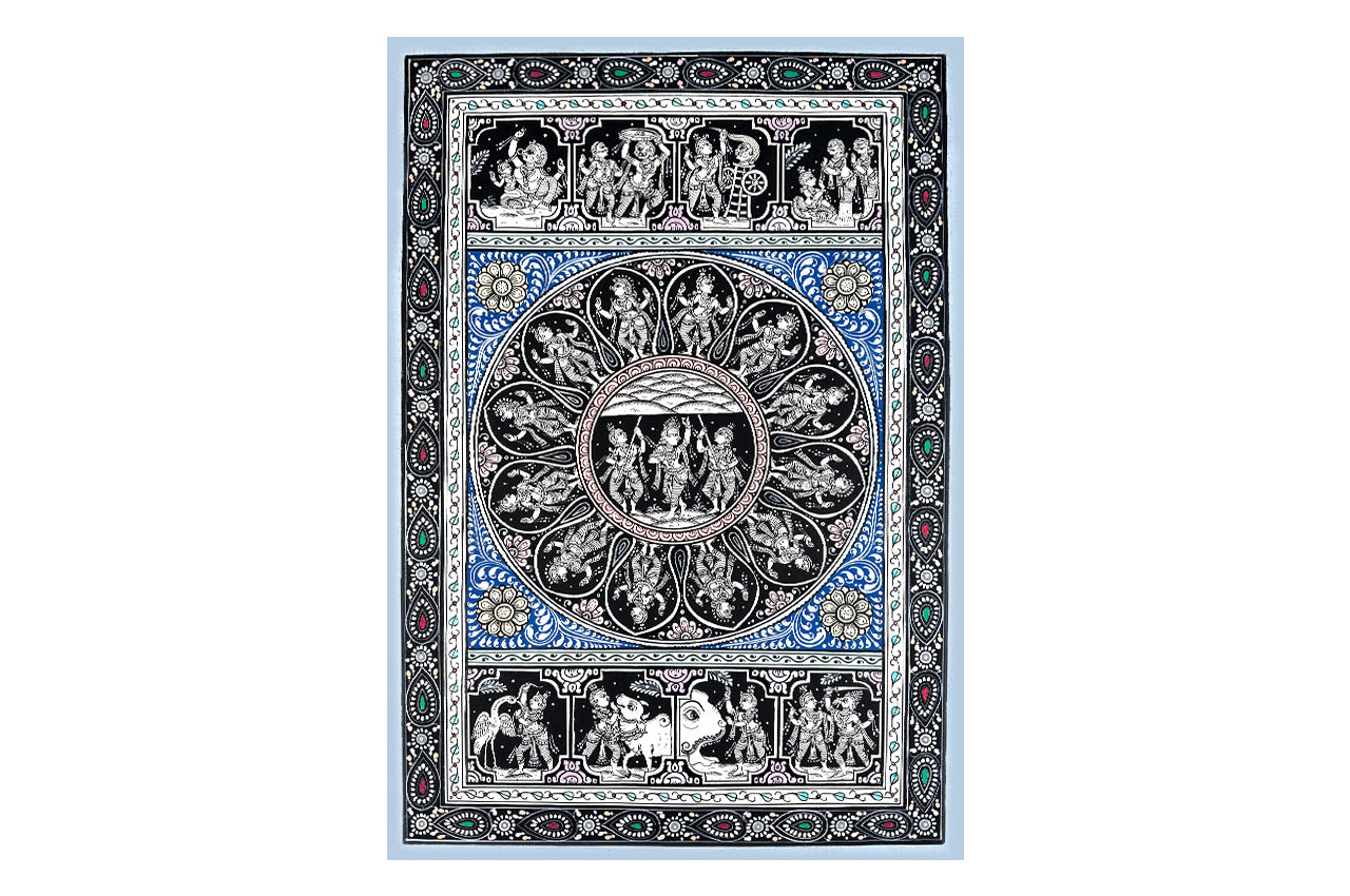 Bal Krishna Leela Asthamal (8 Stories) Pattachitra Painting