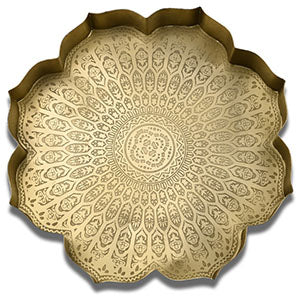 Aaira Design Engraved Flower Shape Urli