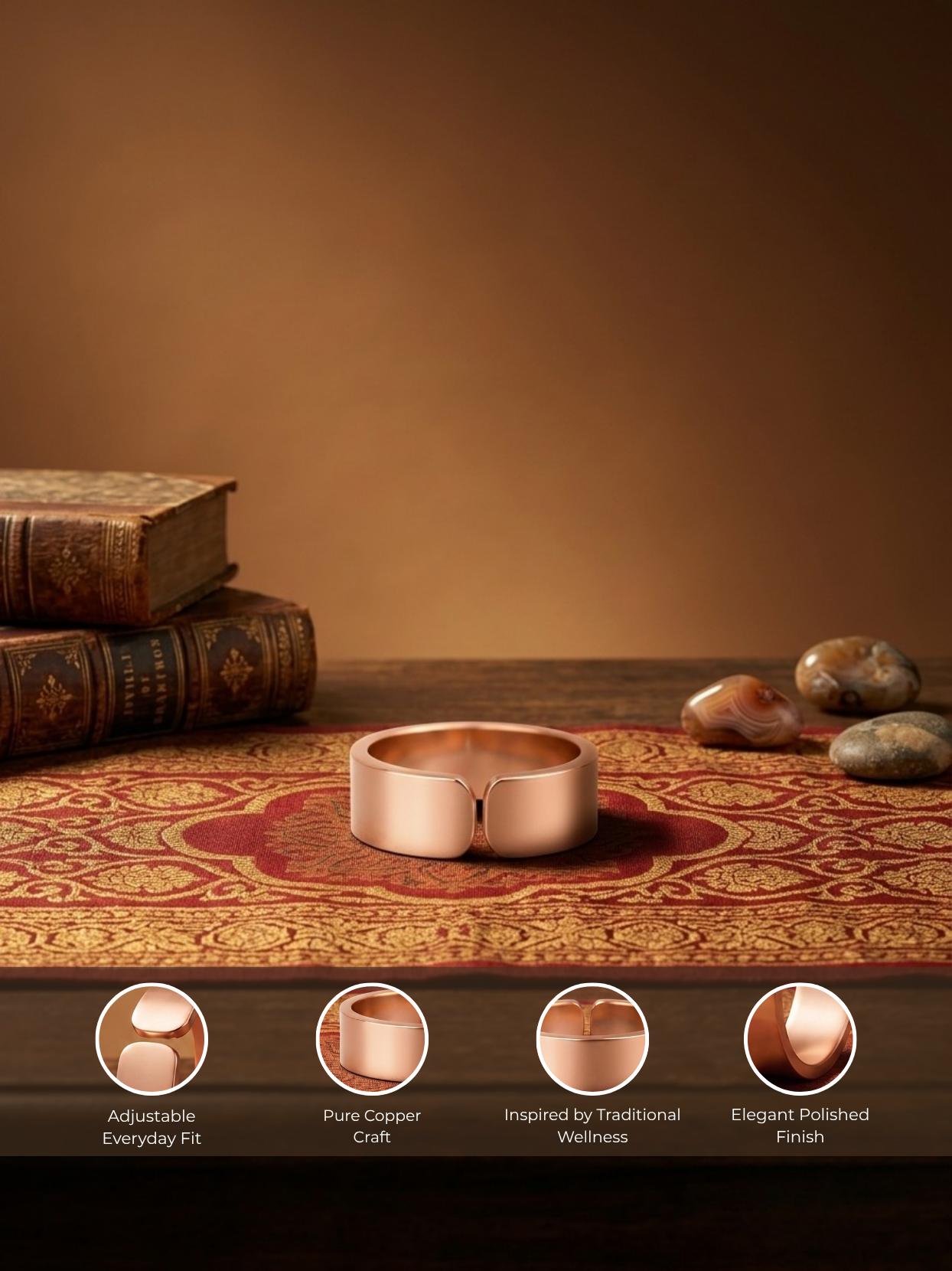 Handmade Adjustable Copper Ring -3