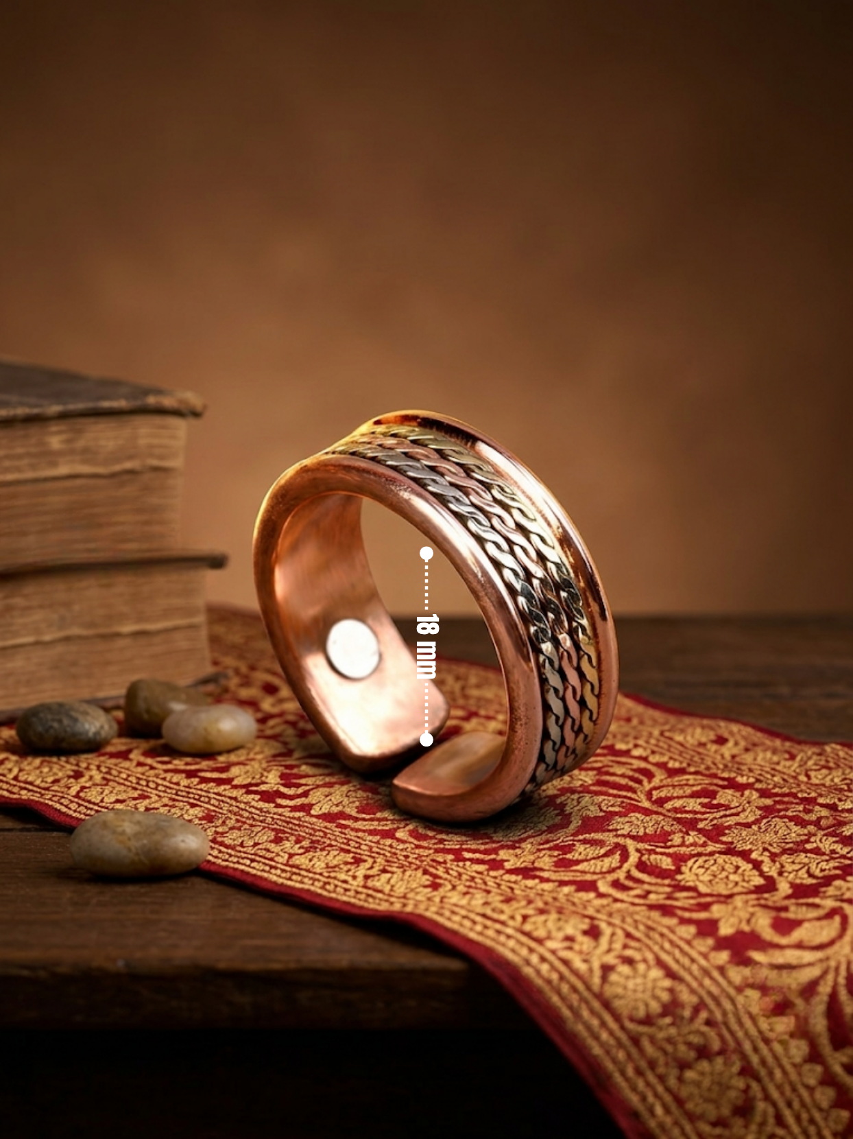 Handmade Adjustable Pure Copper Ring-2