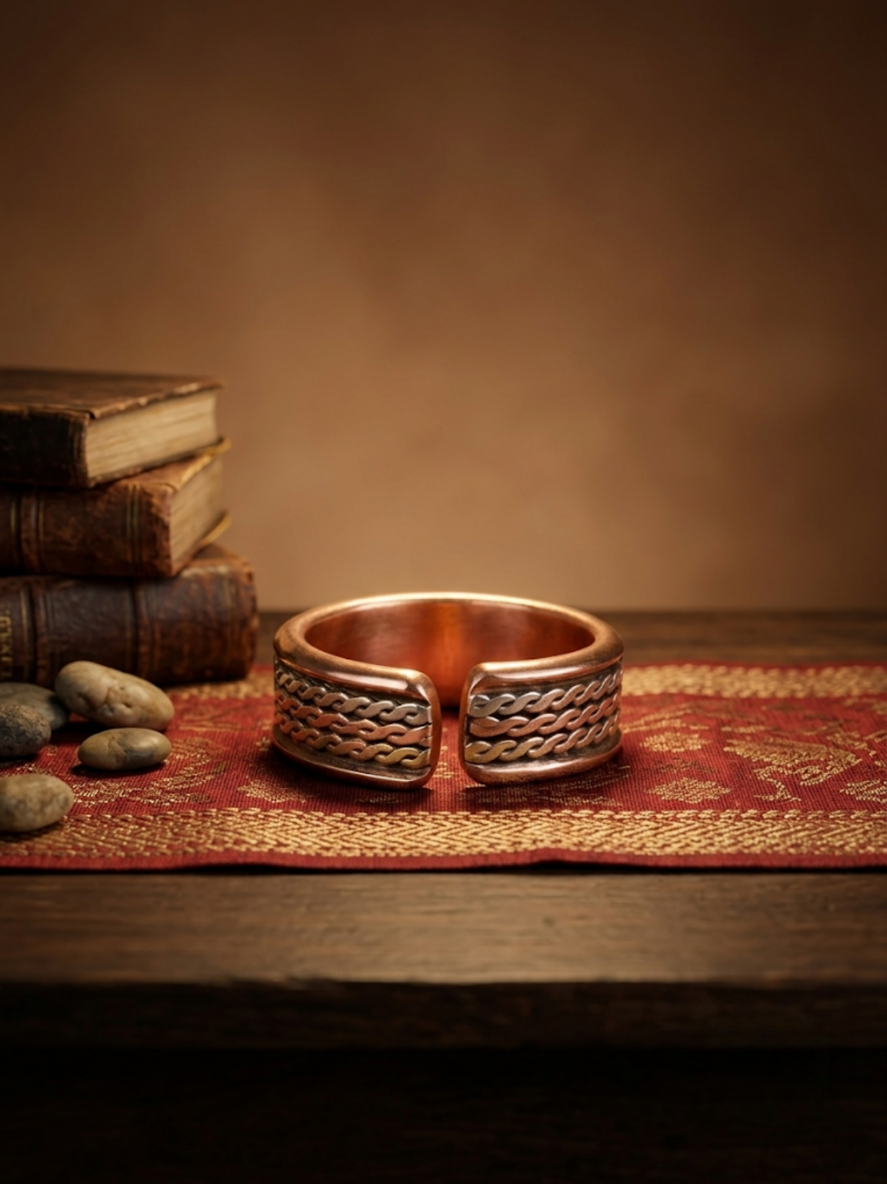 Handmade Adjustable Pure Copper Ring-4