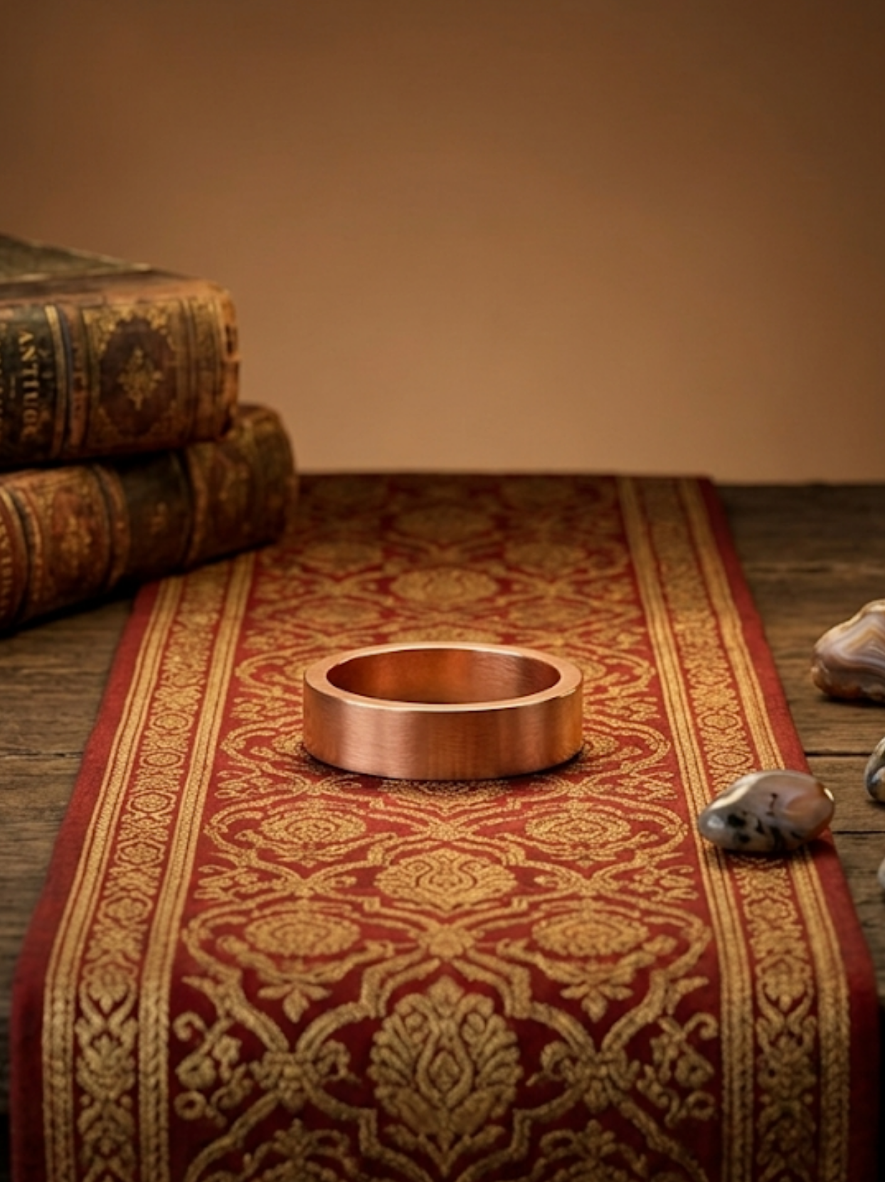 Handmade Copper Ring Traditional Tamba Jewelry for Men and Women-3