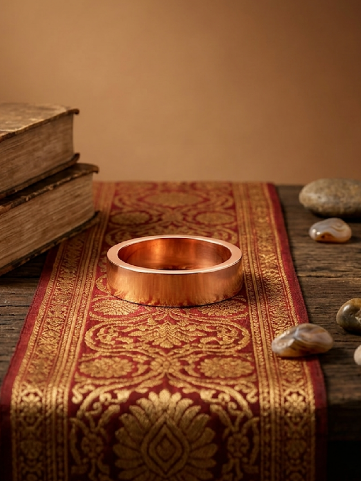 Handmade Copper Ring Traditional Tamba Jewelry for Men and Women