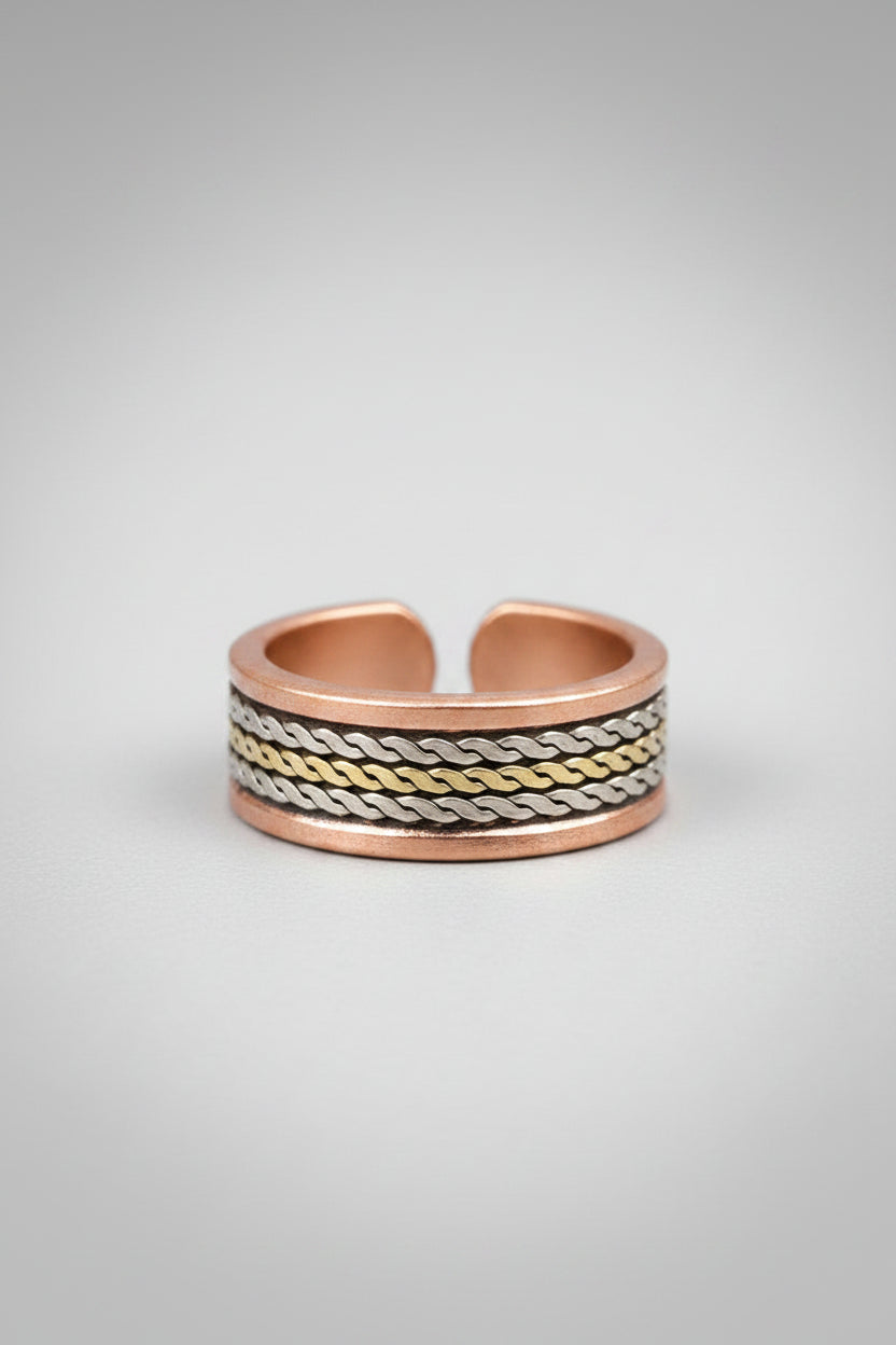 Handmade Copper Ring for Healing - Adjustable Fashion Jewelry-5