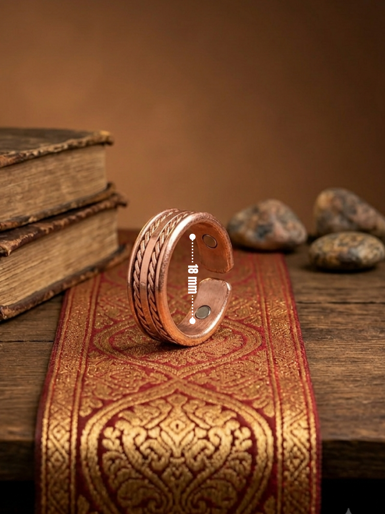 Handmade Cross Strip Copper Ring - Elegant Unisex Fashion Ring-3