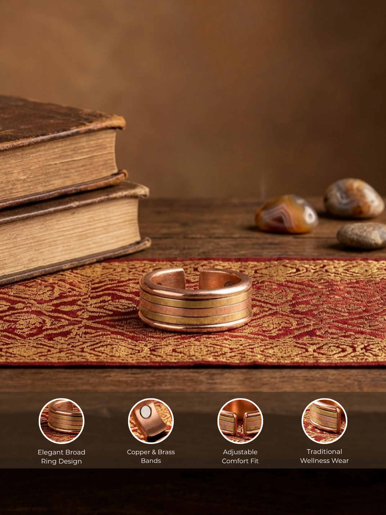 Handmade Designer Copper Ring Trendy Fashion Ring for Men and Women-3
