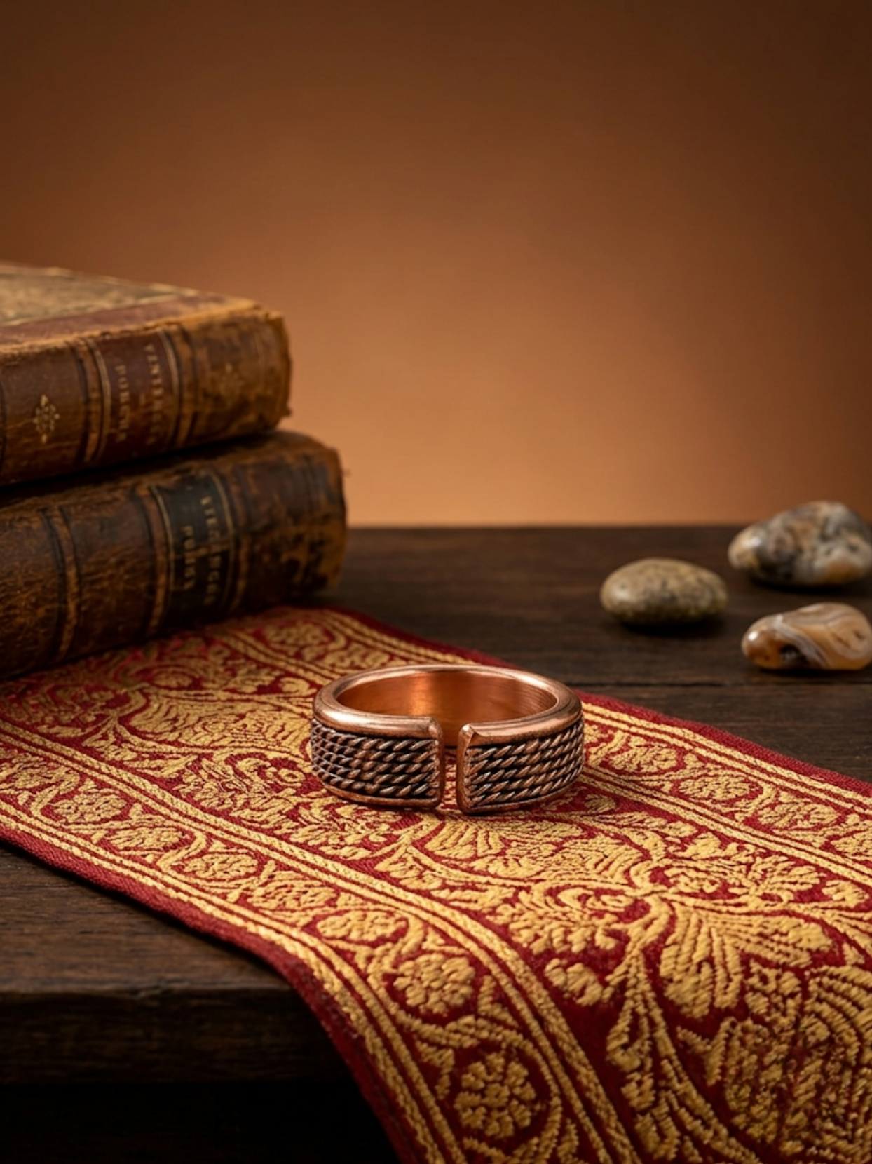 Handmade Sterling Silver and Copper Band Ring Trendy Unisex Jewelry----4