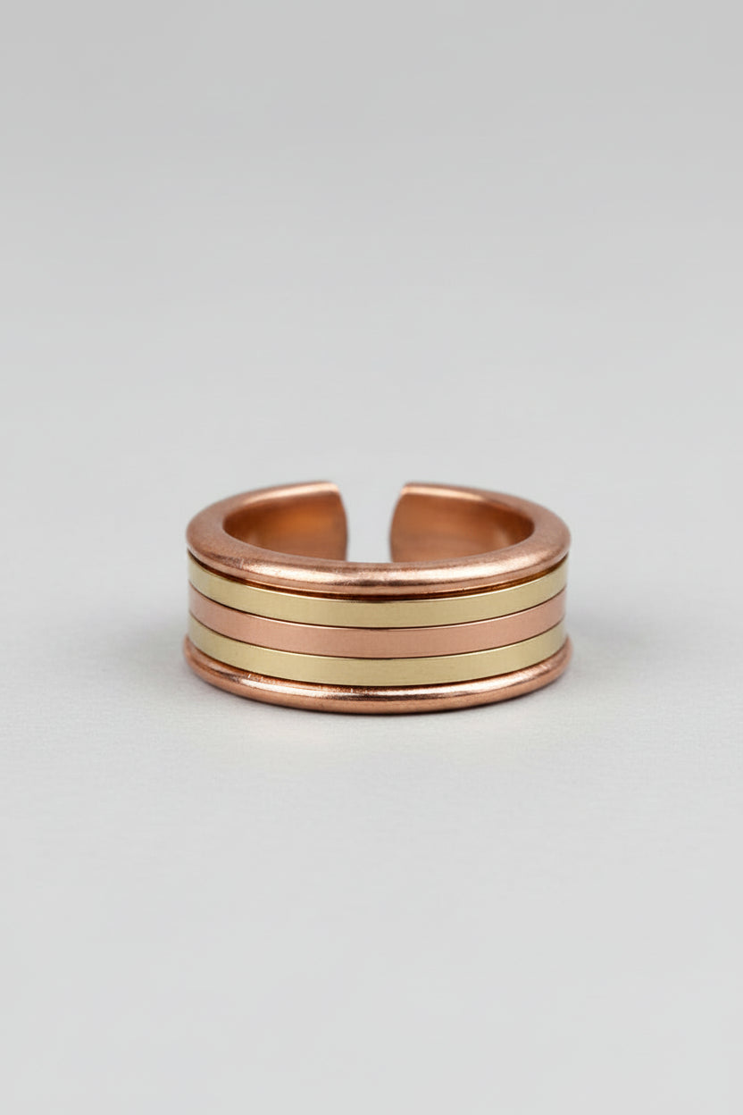 Handmade Stylish Copper Magnetic Ring - Elegant Copper Ring for Men and Women-5