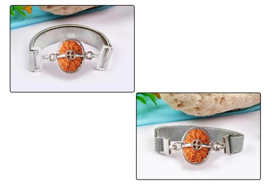 Hanuman Bracelet (Java)-Regular-Silver Basket With Elastic
