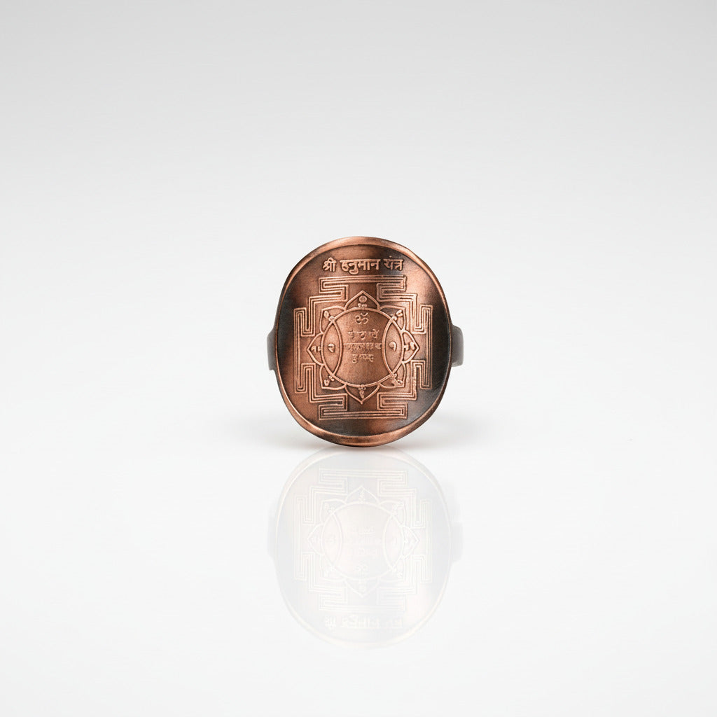 Hanuman Yantra Ring in Copper