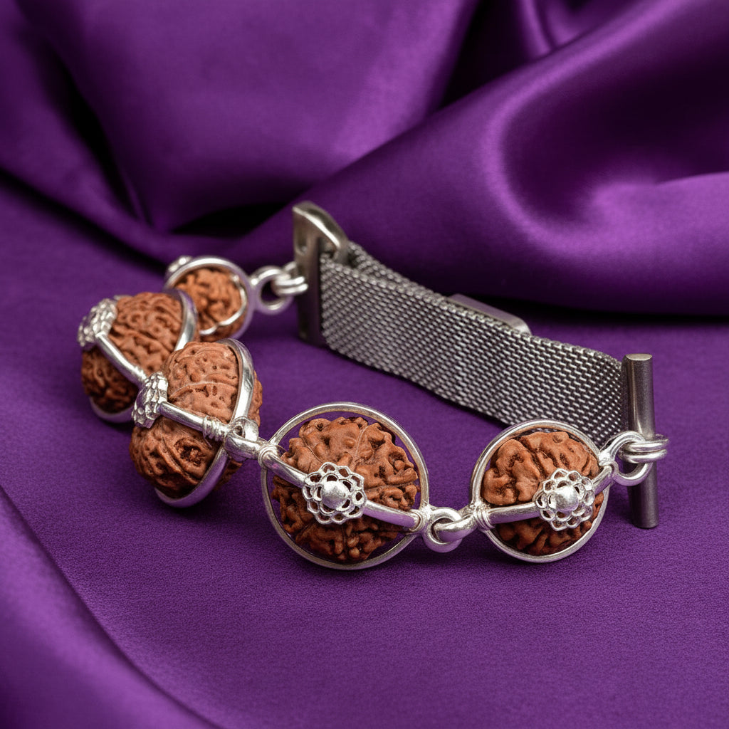 Healing Bracelet-Java-Regular-Silver Basket With Magnetic Band