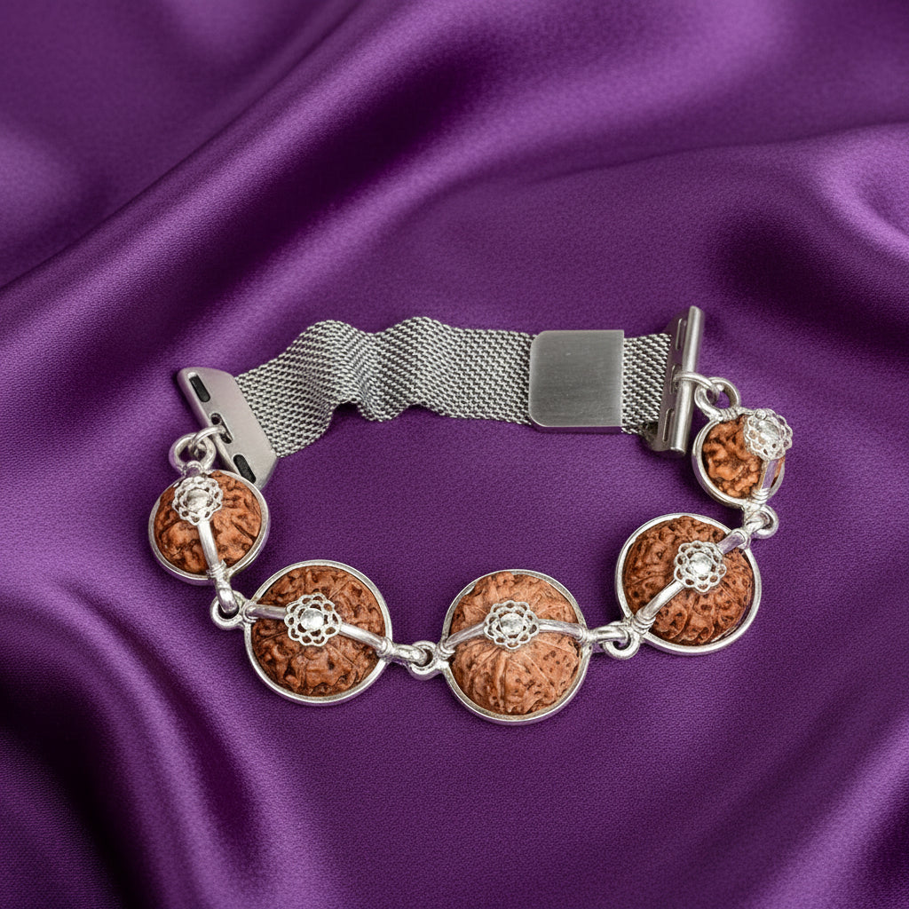 Healing Bracelet-Java-Regular-Silver Basket With Magnetic Band