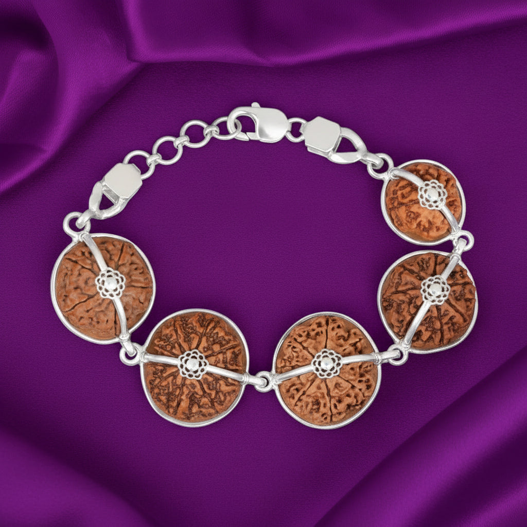 Healing Bracelet-Nepal-Regular-Silver Basket With Silver Link Chain