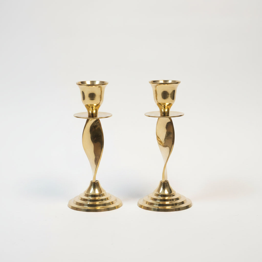 Superfine Brass Candle Stand Set of 2