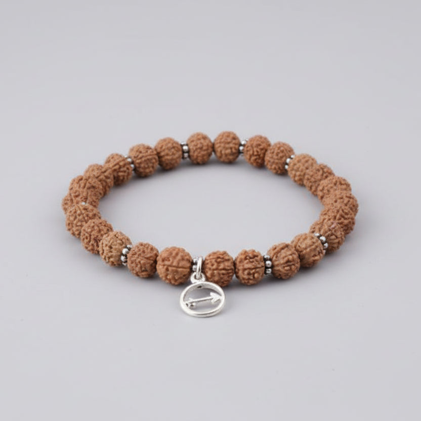 7 Mukhi Mahalakshmi Java Bracelet-Silver Caps