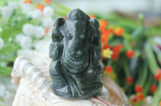 Iolite Ganesha Idol - 75 gms