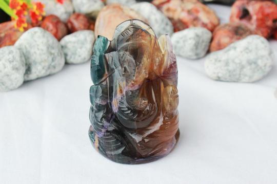Fluorite Ganesha Idol - 110 gms