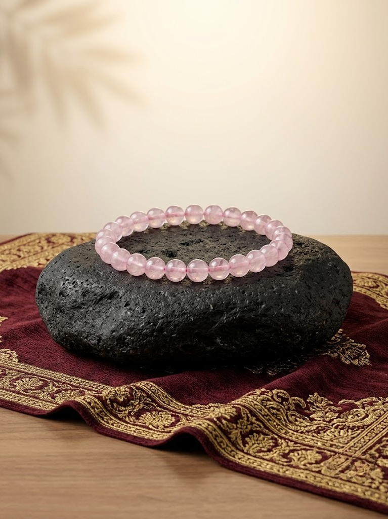 Rose Quartz Bracelet for Women | 6mm Beads