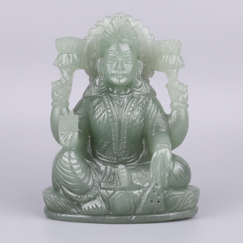 Light Green Jade Laxmi Idol - 1496 gms