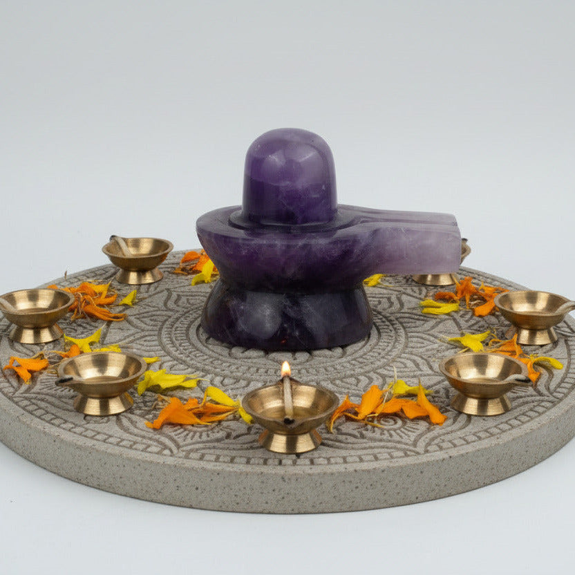 Amethyst Shivaling 200 to 210 gms