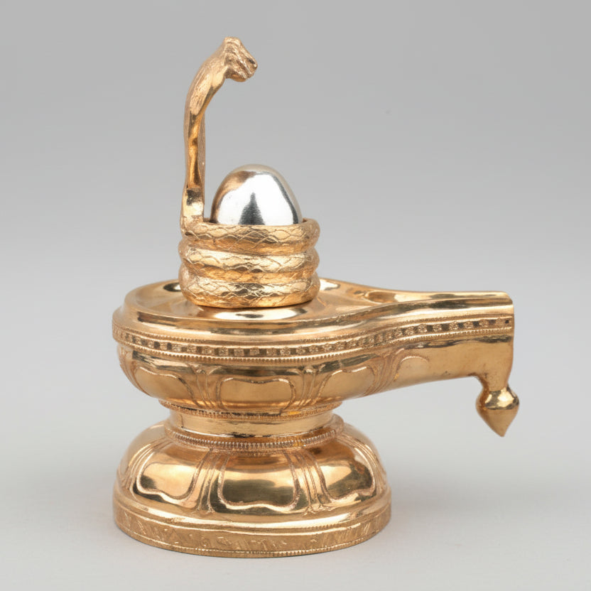 Parad Lingam in Bronze Yoni Base Jalhari