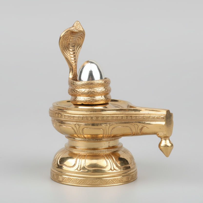 Parad Lingam in Bronze Yoni Base Jaldhari