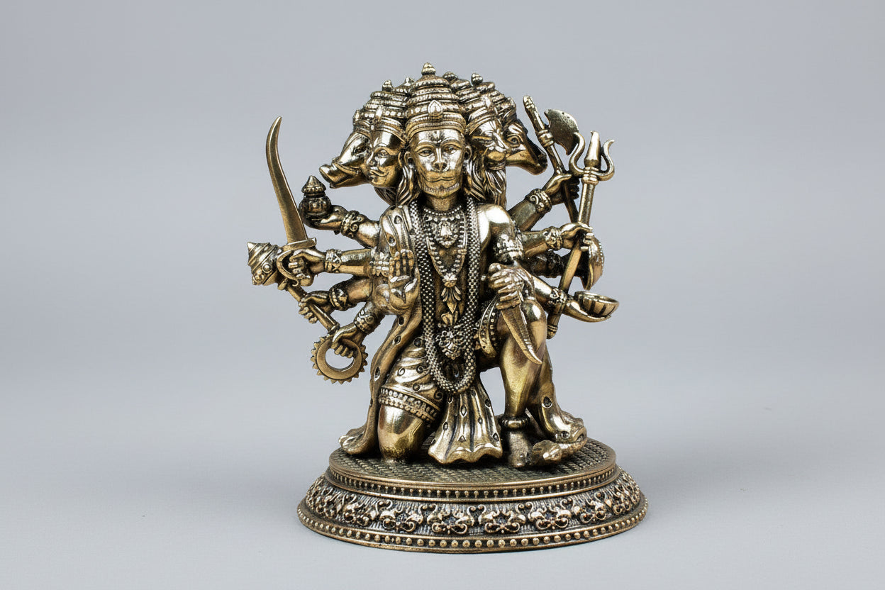 Panchmukhi Hanuman Ashtadhatu Idol