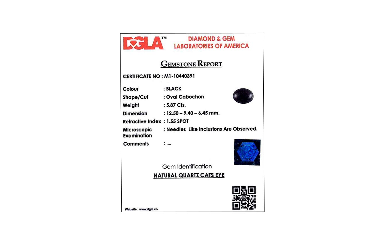 Black Cats Eye - 5.87 Carats