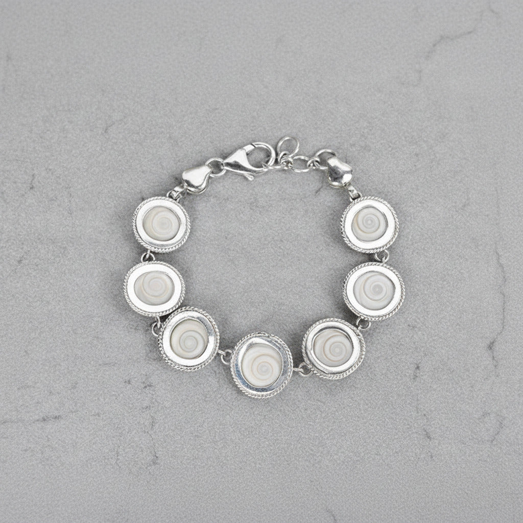 Gomati Chakra Silver Bracelet