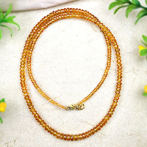 Yellow Sapphire Faceted Necklace-93.35 Carat