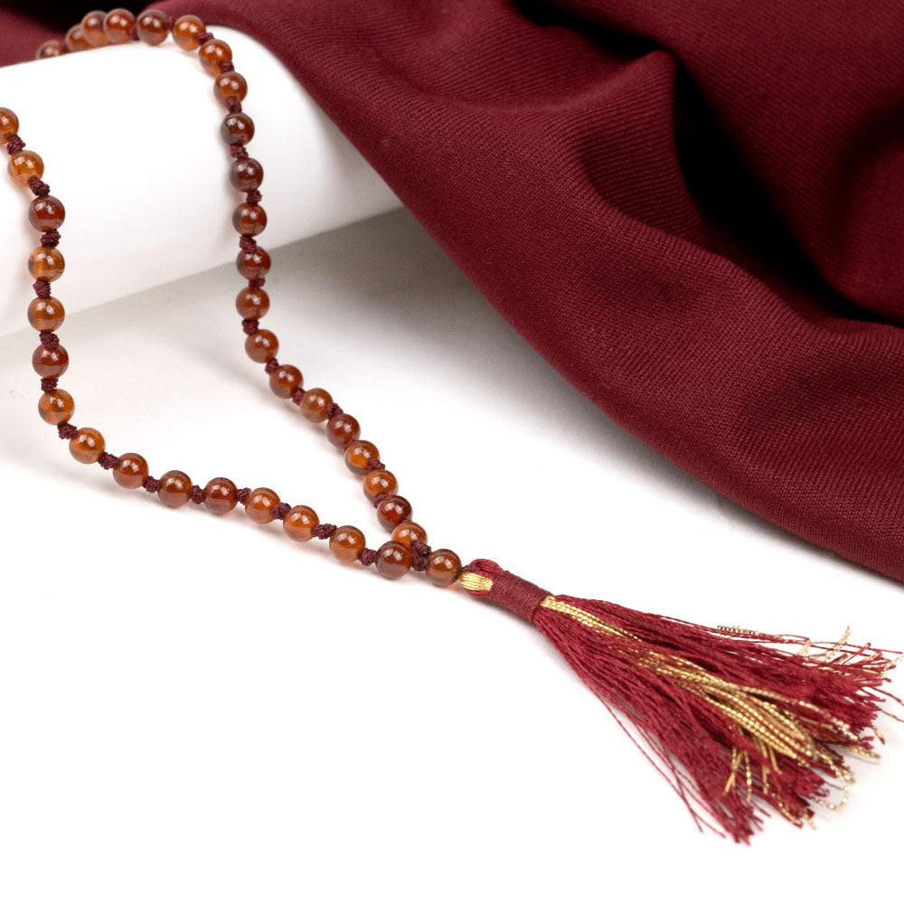 Gomed Round Mala-6 mm-108+1 Beads