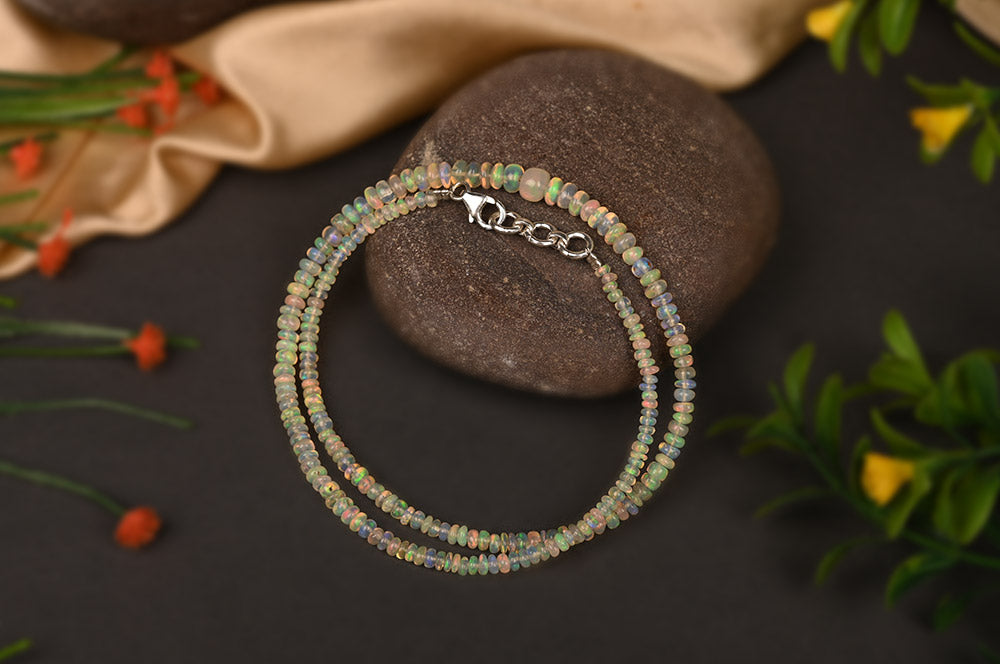 Opal Rainbow Fire Necklace-30 carats