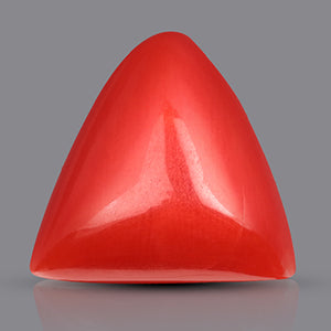 Italian Coral Triangular Gemstone - 4.45 Carats