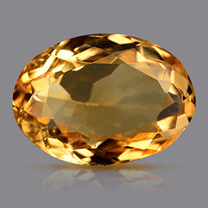 Yellow Citrine Oval Gemstone - 4.70 Carat